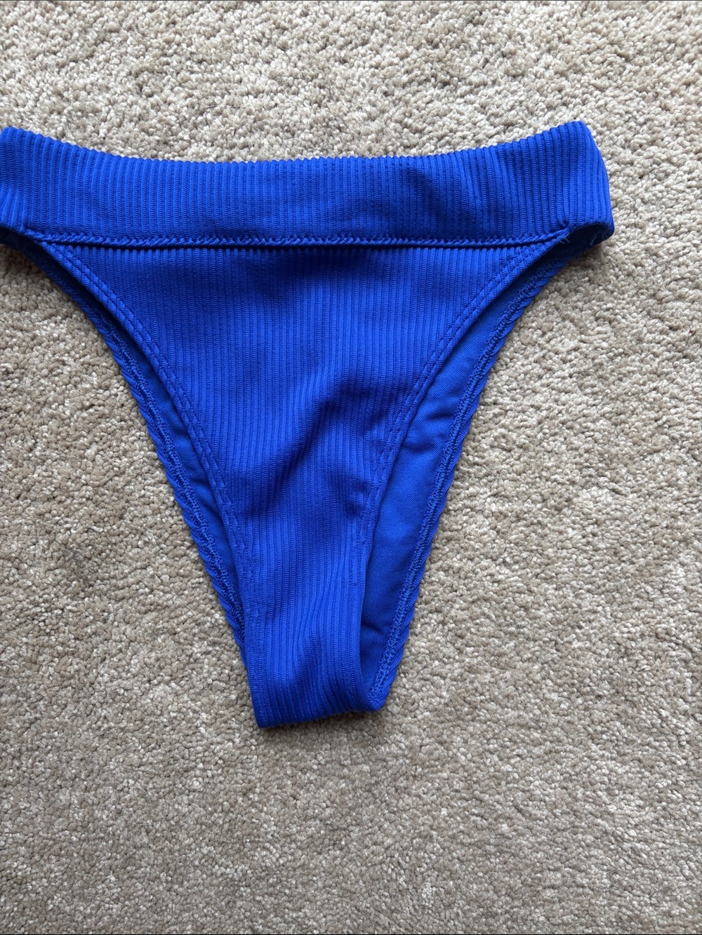 Hollister Royal Blue Ribbed Bikini Bottom